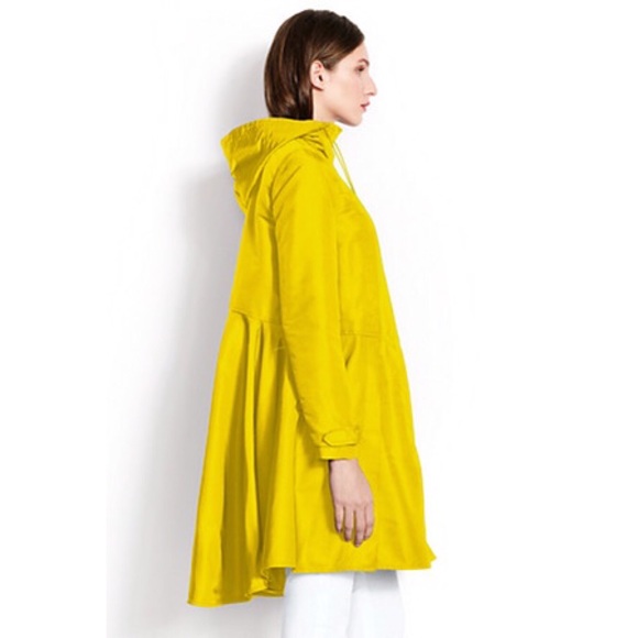 MUSTARD long swing hooded raincoat - Picture 4 of 8